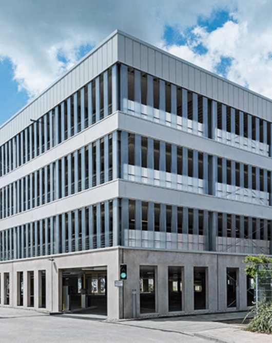 Das Parkhaus der Stadtwerke Bernau