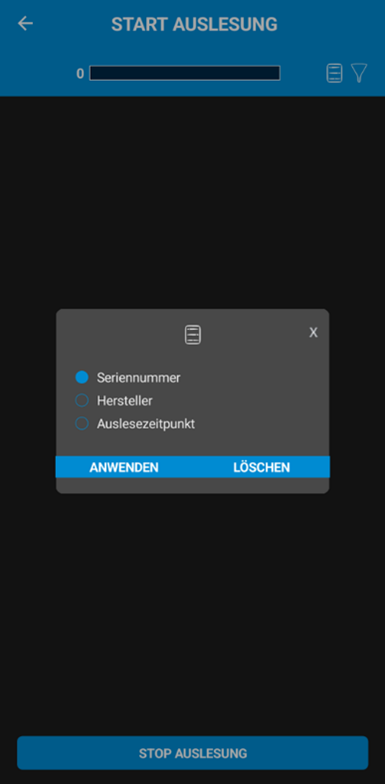 Sortieren B.One Device Manager