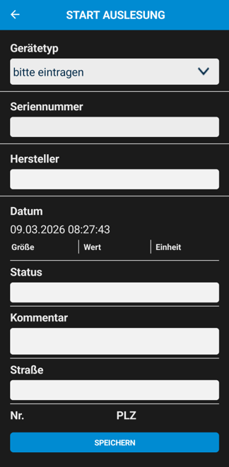 Auslesung B.One Device Manager